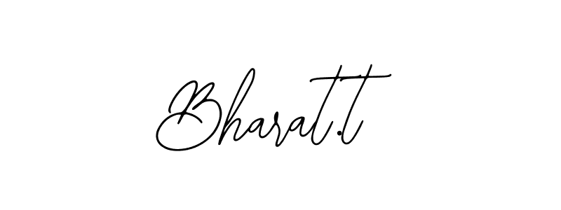 How to make Bharat.t name signature. Use Bearetta-2O07w style for creating short signs online. This is the latest handwritten sign. Bharat.t signature style 12 images and pictures png