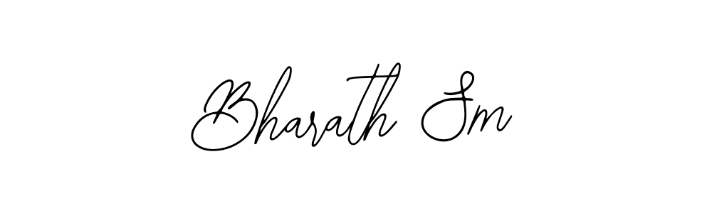 Design your own signature with our free online signature maker. With this signature software, you can create a handwritten (Bearetta-2O07w) signature for name Bharath Sm. Bharath Sm signature style 12 images and pictures png