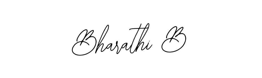 How to make Bharathi B name signature. Use Bearetta-2O07w style for creating short signs online. This is the latest handwritten sign. Bharathi B signature style 12 images and pictures png