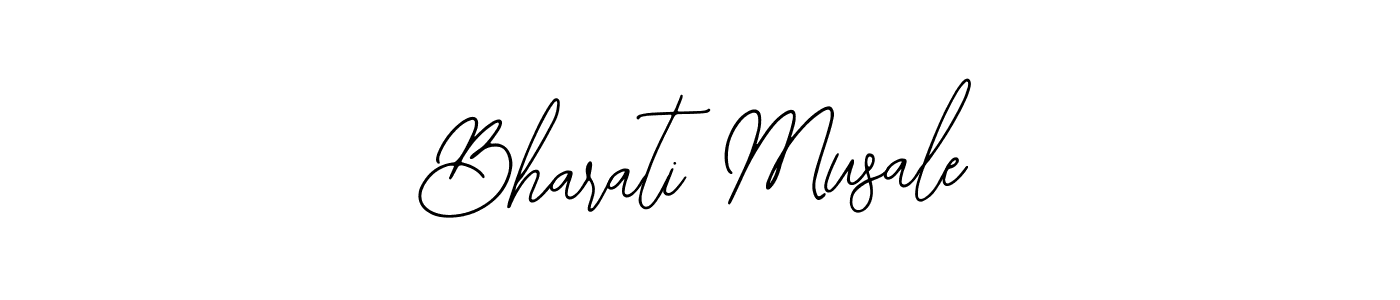 How to make Bharati Musale name signature. Use Bearetta-2O07w style for creating short signs online. This is the latest handwritten sign. Bharati Musale signature style 12 images and pictures png