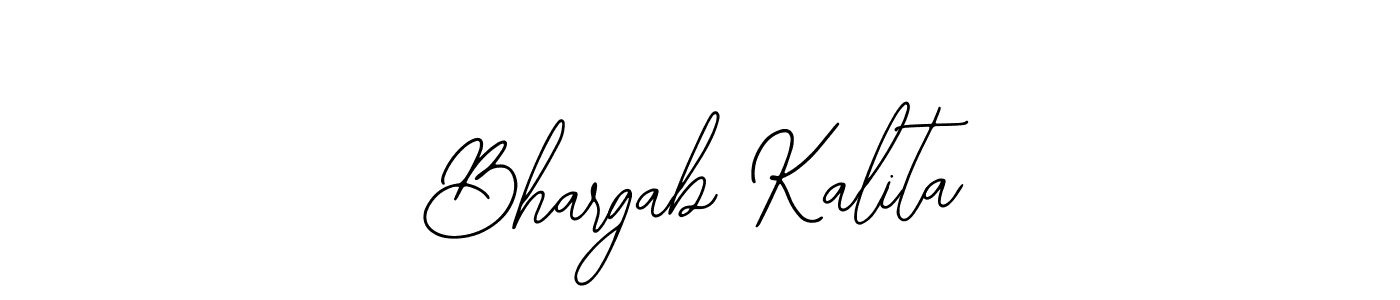 Use a signature maker to create a handwritten signature online. With this signature software, you can design (Bearetta-2O07w) your own signature for name Bhargab Kalita. Bhargab Kalita signature style 12 images and pictures png