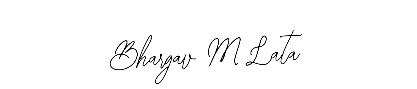 Bhargav M Lata stylish signature style. Best Handwritten Sign (Bearetta-2O07w) for my name. Handwritten Signature Collection Ideas for my name Bhargav M Lata. Bhargav M Lata signature style 12 images and pictures png