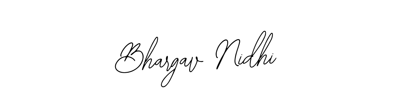 How to Draw Bhargav Nidhi signature style? Bearetta-2O07w is a latest design signature styles for name Bhargav Nidhi. Bhargav Nidhi signature style 12 images and pictures png