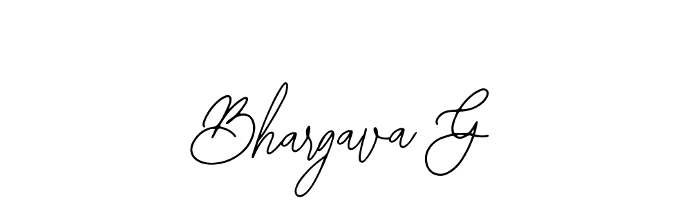 The best way (Bearetta-2O07w) to make a short signature is to pick only two or three words in your name. The name Bhargava G include a total of six letters. For converting this name. Bhargava G signature style 12 images and pictures png