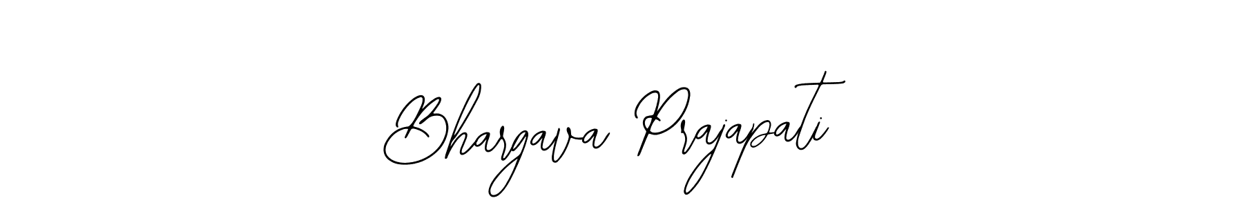 How to make Bhargava Prajapati name signature. Use Bearetta-2O07w style for creating short signs online. This is the latest handwritten sign. Bhargava Prajapati signature style 12 images and pictures png