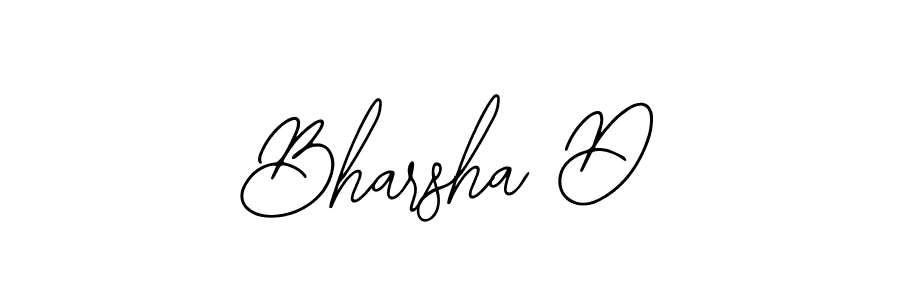 Create a beautiful signature design for name Bharsha D. With this signature (Bearetta-2O07w) fonts, you can make a handwritten signature for free. Bharsha D signature style 12 images and pictures png