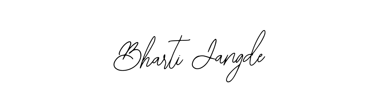 Also You can easily find your signature by using the search form. We will create Bharti Jangde name handwritten signature images for you free of cost using Bearetta-2O07w sign style. Bharti Jangde signature style 12 images and pictures png