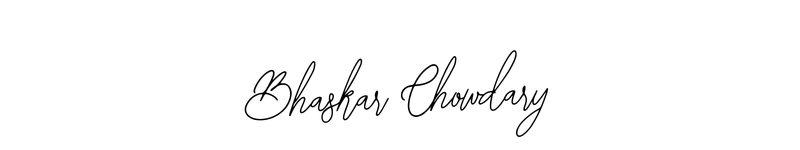 Use a signature maker to create a handwritten signature online. With this signature software, you can design (Bearetta-2O07w) your own signature for name Bhaskar Chowdary. Bhaskar Chowdary signature style 12 images and pictures png