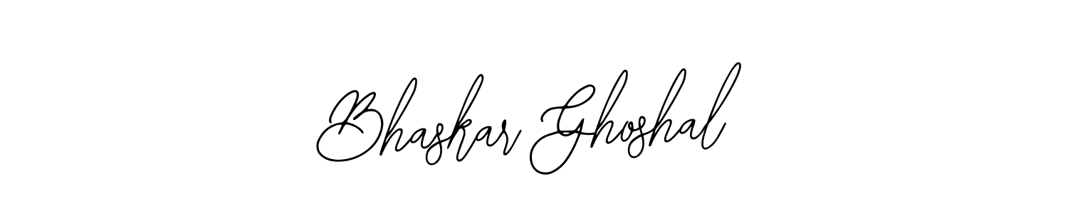 You should practise on your own different ways (Bearetta-2O07w) to write your name (Bhaskar Ghoshal) in signature. don't let someone else do it for you. Bhaskar Ghoshal signature style 12 images and pictures png