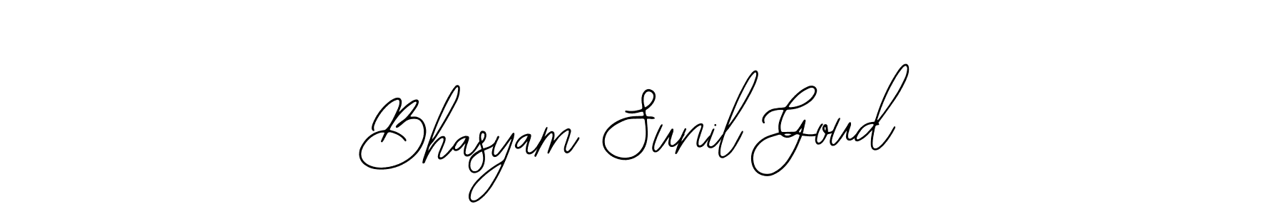 Make a beautiful signature design for name Bhasyam Sunil Goud. With this signature (Bearetta-2O07w) style, you can create a handwritten signature for free. Bhasyam Sunil Goud signature style 12 images and pictures png