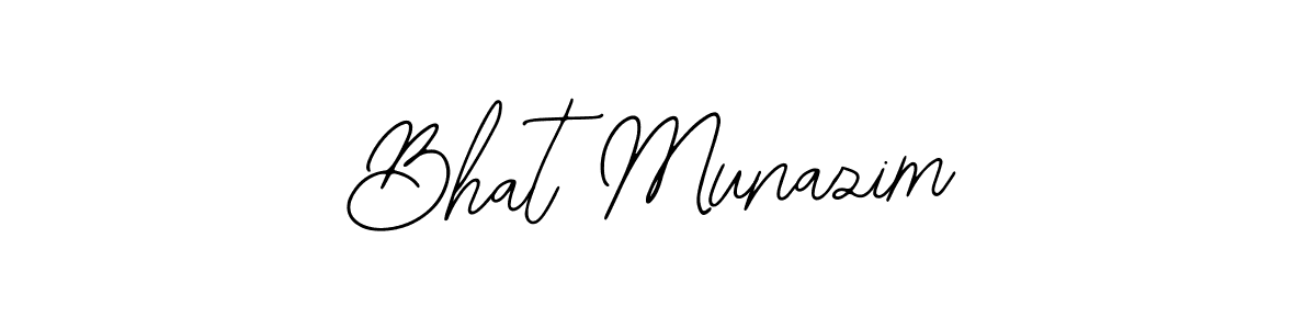 Use a signature maker to create a handwritten signature online. With this signature software, you can design (Bearetta-2O07w) your own signature for name Bhat Munazim. Bhat Munazim signature style 12 images and pictures png