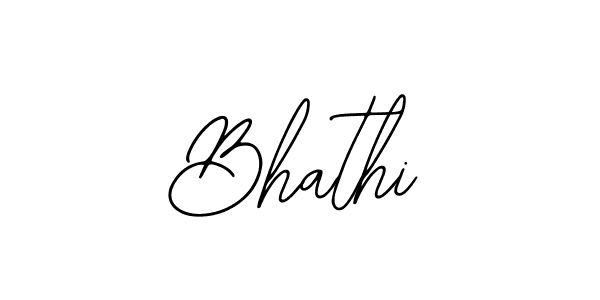 Design your own signature with our free online signature maker. With this signature software, you can create a handwritten (Bearetta-2O07w) signature for name Bhathi. Bhathi signature style 12 images and pictures png