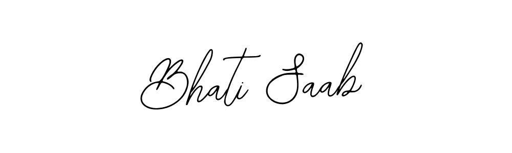 How to make Bhati Saab name signature. Use Bearetta-2O07w style for creating short signs online. This is the latest handwritten sign. Bhati Saab signature style 12 images and pictures png