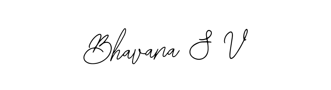 The best way (Bearetta-2O07w) to make a short signature is to pick only two or three words in your name. The name Bhavana S V include a total of six letters. For converting this name. Bhavana S V signature style 12 images and pictures png