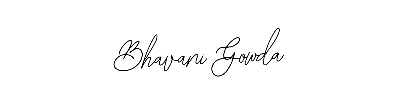 How to make Bhavani Gowda name signature. Use Bearetta-2O07w style for creating short signs online. This is the latest handwritten sign. Bhavani Gowda signature style 12 images and pictures png