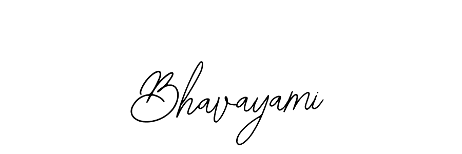 Use a signature maker to create a handwritten signature online. With this signature software, you can design (Bearetta-2O07w) your own signature for name Bhavayami. Bhavayami signature style 12 images and pictures png