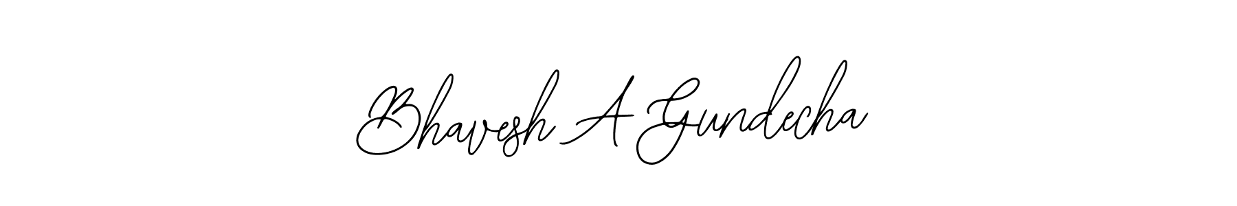 Also we have Bhavesh A Gundecha name is the best signature style. Create professional handwritten signature collection using Bearetta-2O07w autograph style. Bhavesh A Gundecha signature style 12 images and pictures png