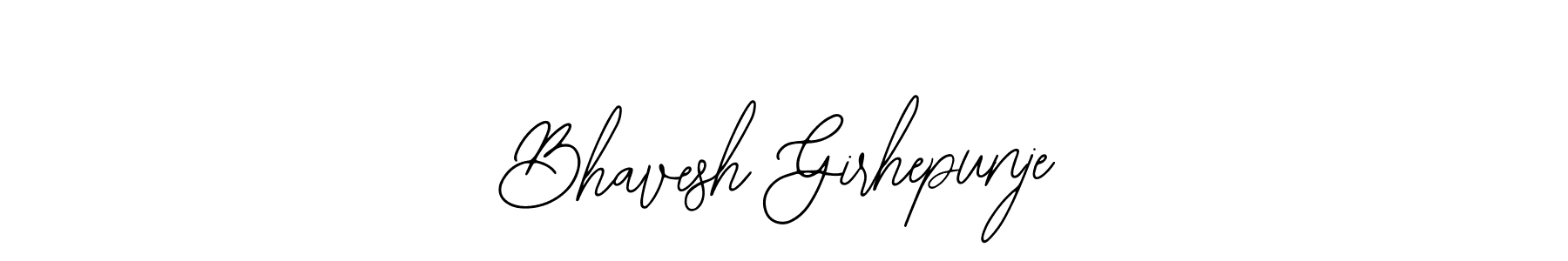 Use a signature maker to create a handwritten signature online. With this signature software, you can design (Bearetta-2O07w) your own signature for name Bhavesh Girhepunje. Bhavesh Girhepunje signature style 12 images and pictures png