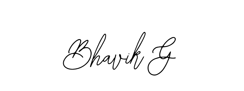 Design your own signature with our free online signature maker. With this signature software, you can create a handwritten (Bearetta-2O07w) signature for name Bhavik G. Bhavik G signature style 12 images and pictures png