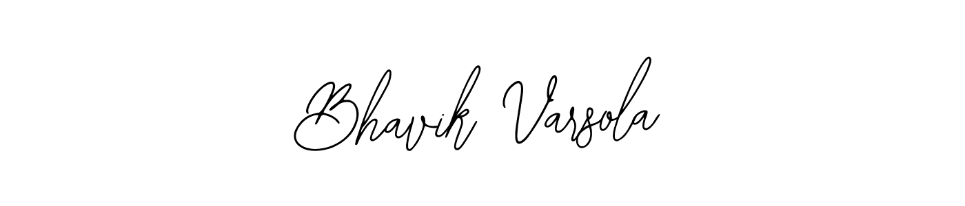 Use a signature maker to create a handwritten signature online. With this signature software, you can design (Bearetta-2O07w) your own signature for name Bhavik Varsola. Bhavik Varsola signature style 12 images and pictures png