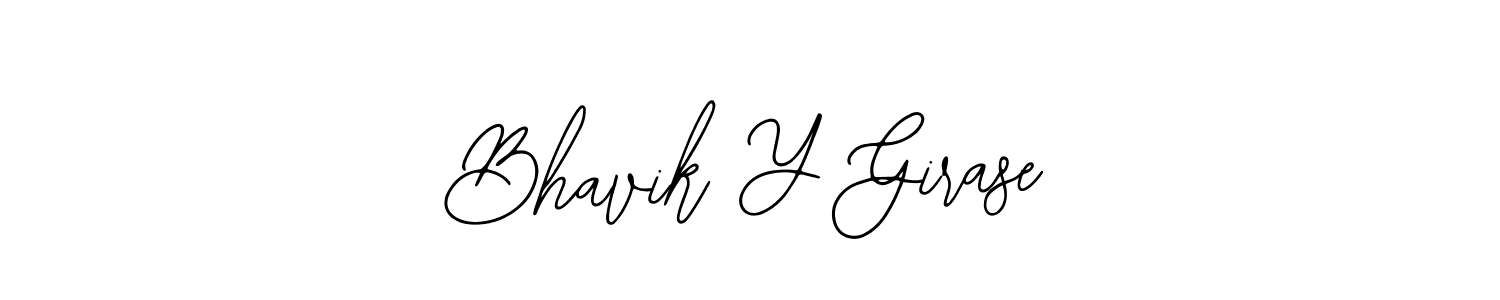 Bearetta-2O07w is a professional signature style that is perfect for those who want to add a touch of class to their signature. It is also a great choice for those who want to make their signature more unique. Get Bhavik Y Girase name to fancy signature for free. Bhavik Y Girase signature style 12 images and pictures png