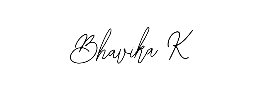 Create a beautiful signature design for name Bhavika K. With this signature (Bearetta-2O07w) fonts, you can make a handwritten signature for free. Bhavika K signature style 12 images and pictures png