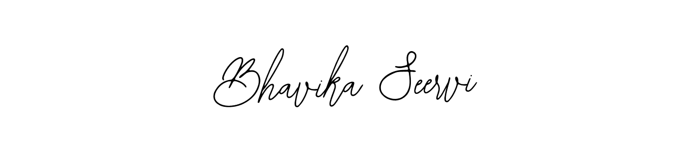 You should practise on your own different ways (Bearetta-2O07w) to write your name (Bhavika Seervi) in signature. don't let someone else do it for you. Bhavika Seervi signature style 12 images and pictures png