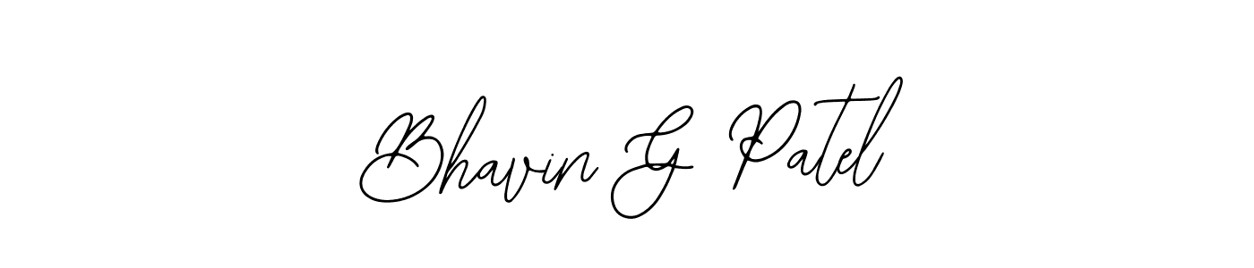 The best way (Bearetta-2O07w) to make a short signature is to pick only two or three words in your name. The name Bhavin G Patel include a total of six letters. For converting this name. Bhavin G Patel signature style 12 images and pictures png