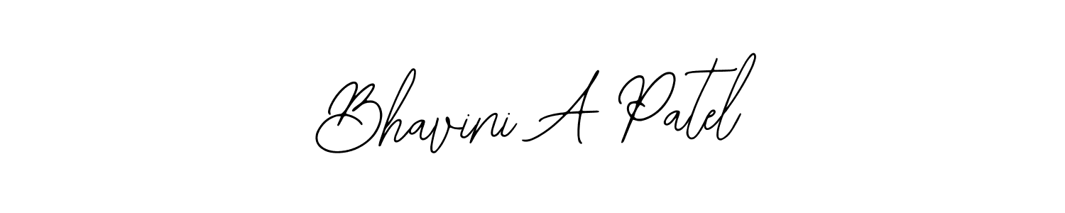 How to make Bhavini A Patel name signature. Use Bearetta-2O07w style for creating short signs online. This is the latest handwritten sign. Bhavini A Patel signature style 12 images and pictures png
