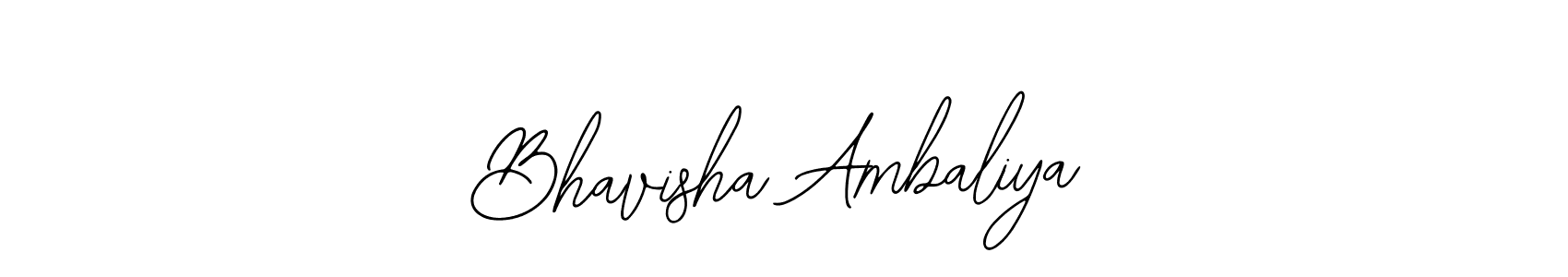 Design your own signature with our free online signature maker. With this signature software, you can create a handwritten (Bearetta-2O07w) signature for name Bhavisha Ambaliya. Bhavisha Ambaliya signature style 12 images and pictures png