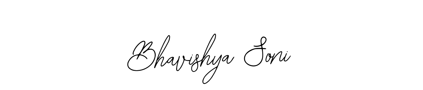 You should practise on your own different ways (Bearetta-2O07w) to write your name (Bhavishya Soni) in signature. don't let someone else do it for you. Bhavishya Soni signature style 12 images and pictures png