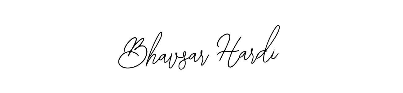 How to make Bhavsar Hardi name signature. Use Bearetta-2O07w style for creating short signs online. This is the latest handwritten sign. Bhavsar Hardi signature style 12 images and pictures png