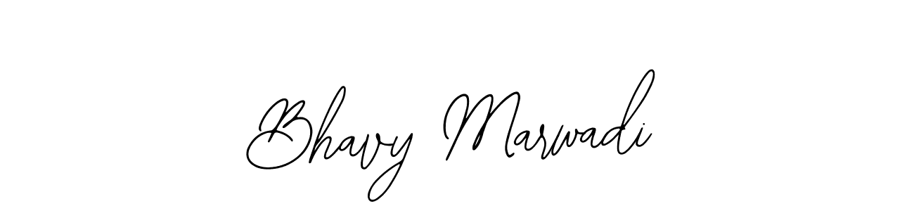 You should practise on your own different ways (Bearetta-2O07w) to write your name (Bhavy Marwadi) in signature. don't let someone else do it for you. Bhavy Marwadi signature style 12 images and pictures png