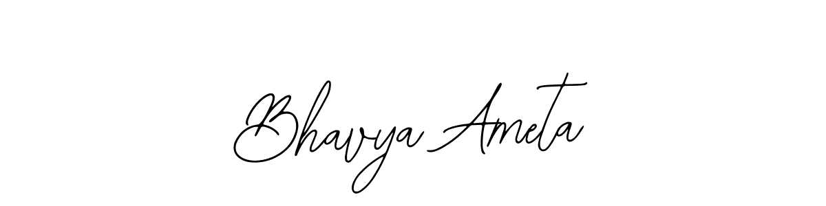 Bearetta-2O07w is a professional signature style that is perfect for those who want to add a touch of class to their signature. It is also a great choice for those who want to make their signature more unique. Get Bhavya Ameta name to fancy signature for free. Bhavya Ameta signature style 12 images and pictures png