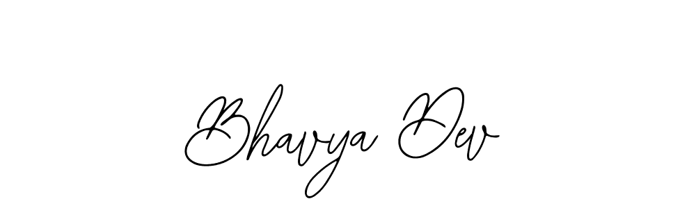 You should practise on your own different ways (Bearetta-2O07w) to write your name (Bhavya Dev) in signature. don't let someone else do it for you. Bhavya Dev signature style 12 images and pictures png