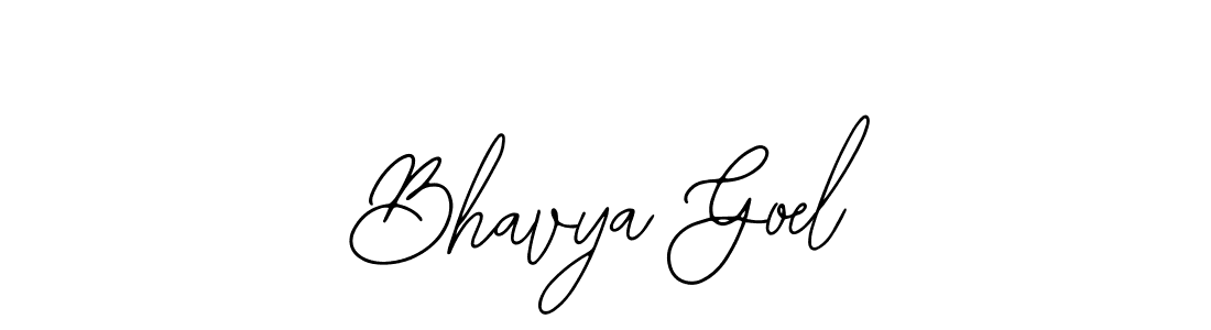 How to make Bhavya Goel name signature. Use Bearetta-2O07w style for creating short signs online. This is the latest handwritten sign. Bhavya Goel signature style 12 images and pictures png