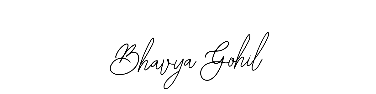 Use a signature maker to create a handwritten signature online. With this signature software, you can design (Bearetta-2O07w) your own signature for name Bhavya Gohil. Bhavya Gohil signature style 12 images and pictures png