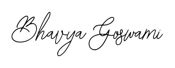 The Bearetta-2O07w font gives name Bhavya Goswami a signature that looks effortless yet distinguished. Download high-res PNG instantly. Bhavya Goswami signature style 12 images and pictures png