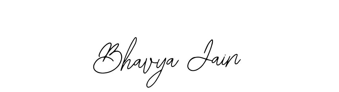 How to make Bhavya Jain name signature. Use Bearetta-2O07w style for creating short signs online. This is the latest handwritten sign. Bhavya Jain signature style 12 images and pictures png