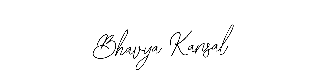 Similarly Bearetta-2O07w is the best handwritten signature design. Signature creator online .You can use it as an online autograph creator for name Bhavya Kansal. Bhavya Kansal signature style 12 images and pictures png