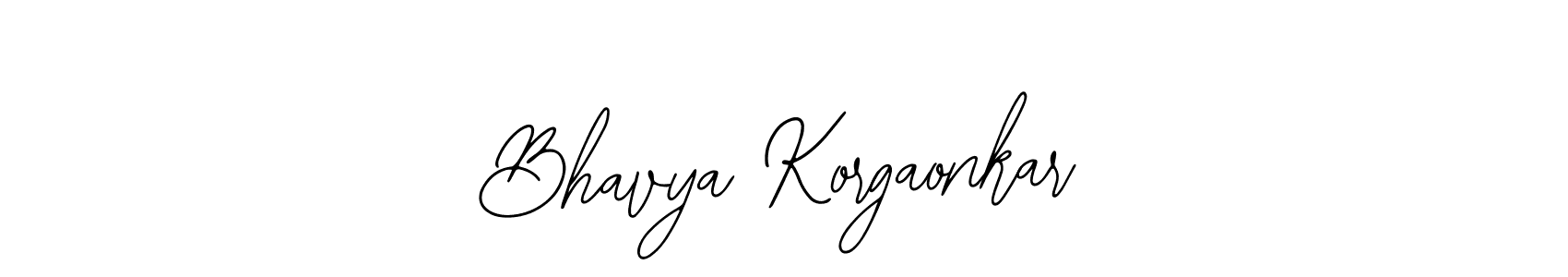 The best way (Bearetta-2O07w) to make a short signature is to pick only two or three words in your name. The name Bhavya Korgaonkar include a total of six letters. For converting this name. Bhavya Korgaonkar signature style 12 images and pictures png
