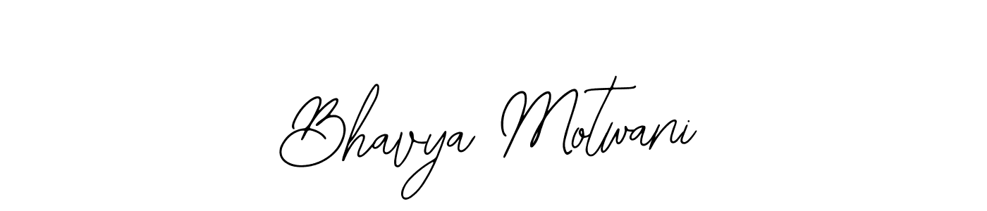 How to make Bhavya Motwani name signature. Use Bearetta-2O07w style for creating short signs online. This is the latest handwritten sign. Bhavya Motwani signature style 12 images and pictures png