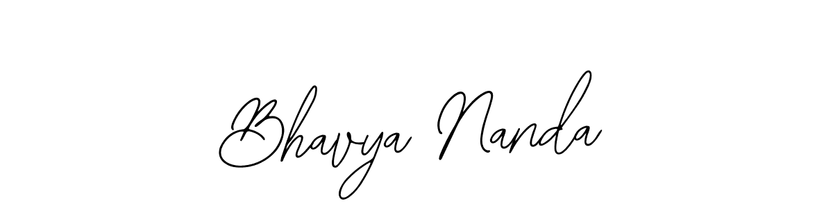 How to make Bhavya Nanda name signature. Use Bearetta-2O07w style for creating short signs online. This is the latest handwritten sign. Bhavya Nanda signature style 12 images and pictures png