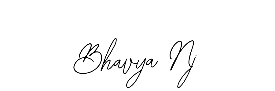 if you are searching for the best signature style for your name Bhavya Nj. so please give up your signature search. here we have designed multiple signature styles  using Bearetta-2O07w. Bhavya Nj signature style 12 images and pictures png