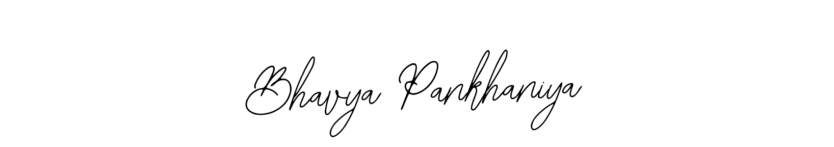 The best way (Bearetta-2O07w) to make a short signature is to pick only two or three words in your name. The name Bhavya Pankhaniya include a total of six letters. For converting this name. Bhavya Pankhaniya signature style 12 images and pictures png
