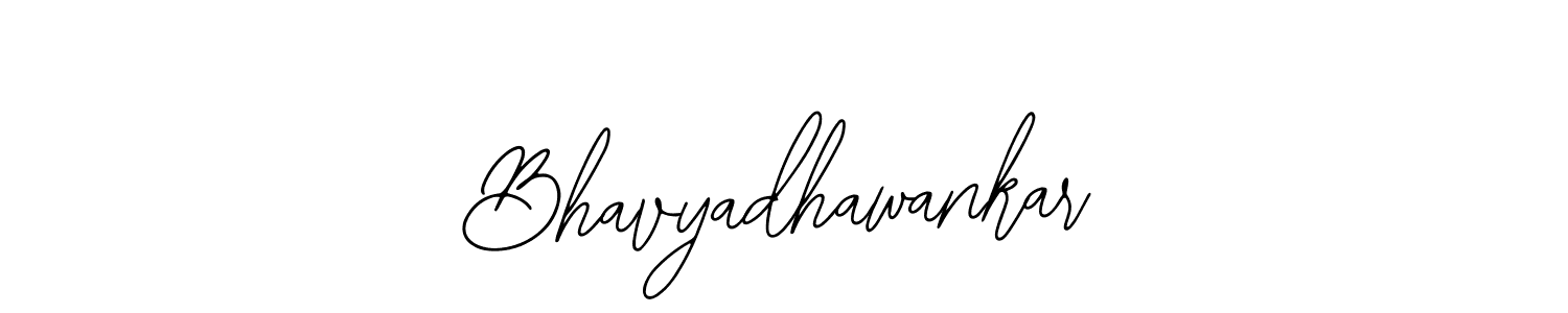 How to make Bhavyadhawankar name signature. Use Bearetta-2O07w style for creating short signs online. This is the latest handwritten sign. Bhavyadhawankar signature style 12 images and pictures png