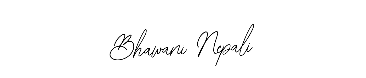 Design your own signature with our free online signature maker. With this signature software, you can create a handwritten (Bearetta-2O07w) signature for name Bhawani Nepali. Bhawani Nepali signature style 12 images and pictures png