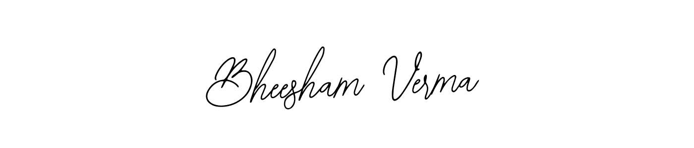 Also we have Bheesham Verma name is the best signature style. Create professional handwritten signature collection using Bearetta-2O07w autograph style. Bheesham Verma signature style 12 images and pictures png