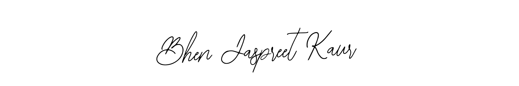 Also You can easily find your signature by using the search form. We will create Bhen Jaspreet Kaur name handwritten signature images for you free of cost using Bearetta-2O07w sign style. Bhen Jaspreet Kaur signature style 12 images and pictures png