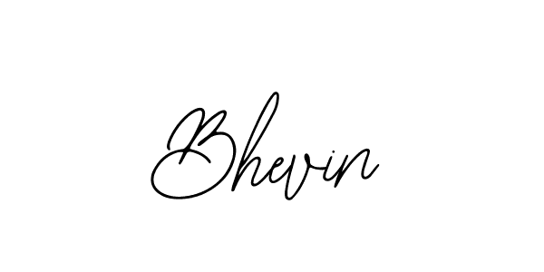 Design your own signature with our free online signature maker. With this signature software, you can create a handwritten (Bearetta-2O07w) signature for name Bhevin. Bhevin signature style 12 images and pictures png
